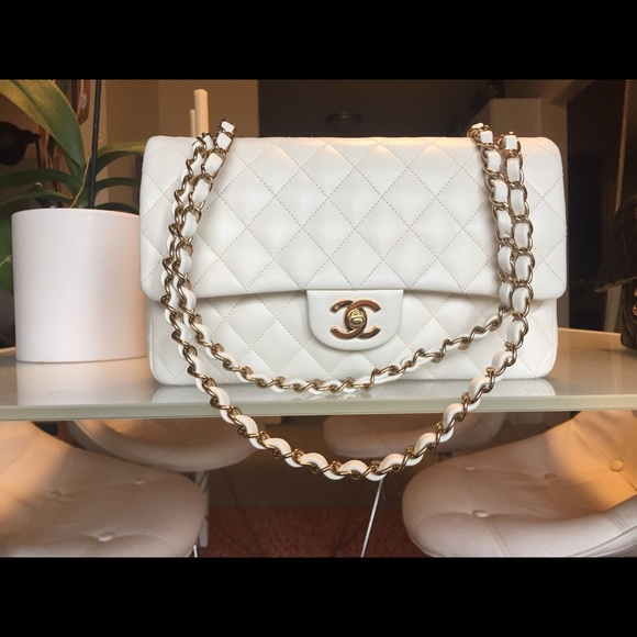 CHANEL Handbags - Chanel Classic Double Flap Cream Off white
